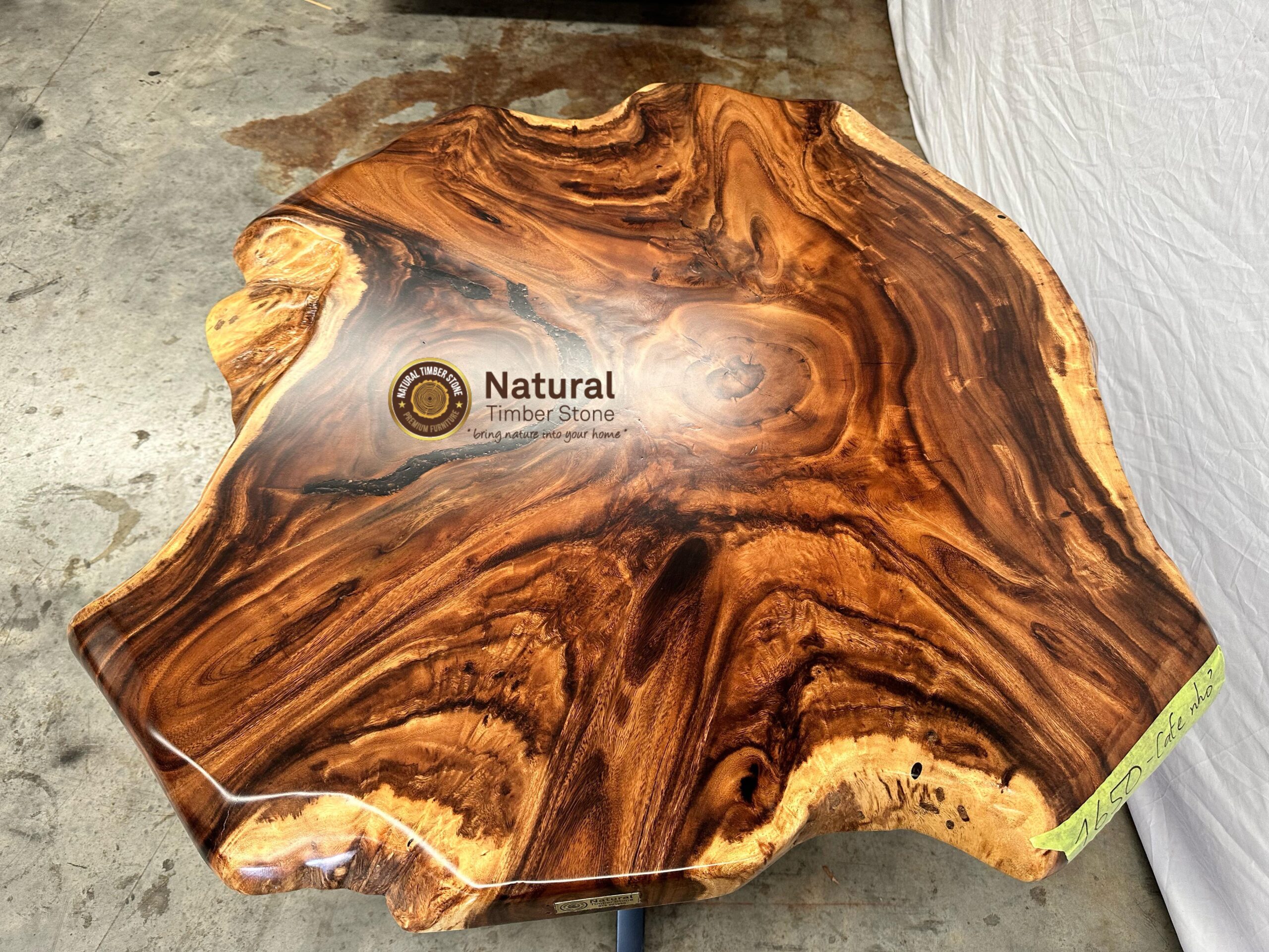 Nts001650 (1250x1200x462) - Coffee Table  Round Dining Table - Natural 