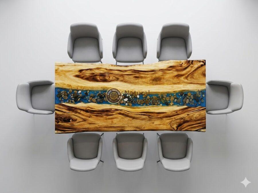 EXP0393 (2035-1040-42)- Epoxy Dining Table